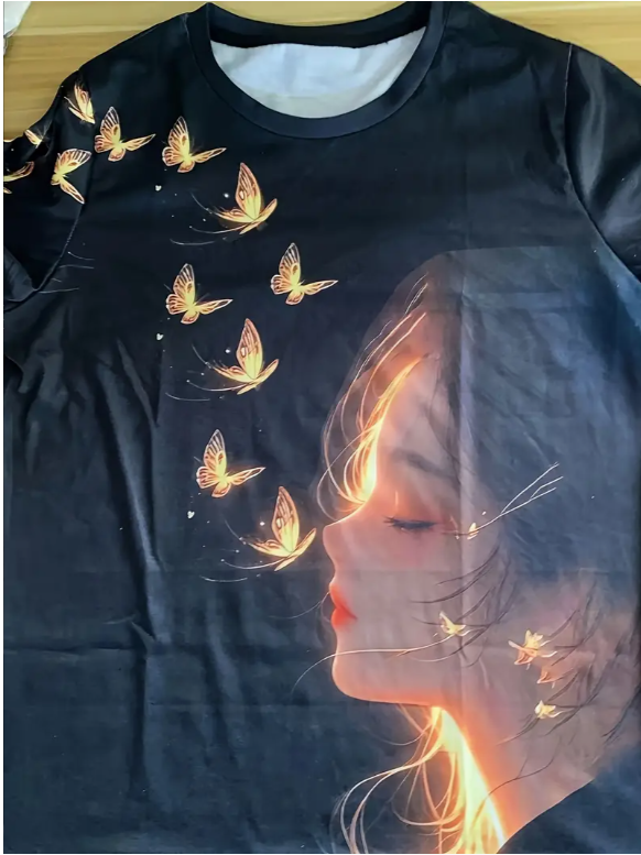 3D Gold Butterfly Shirt